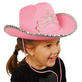 Pink Cowboy Hat with Tiara